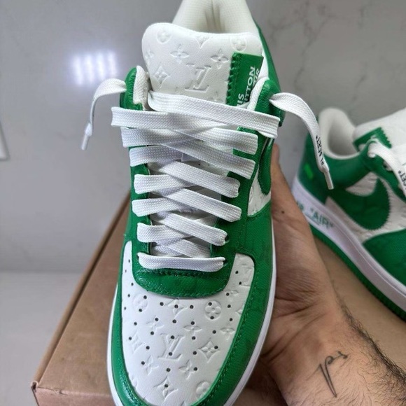 Nike x Louis Vuitton x Virgil Abloh Air Force 1’s AF1s Green/White - Picture 7 of 9